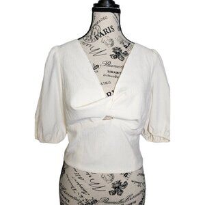 Lush Women's Cream Crop Top Size M NWT